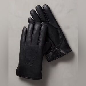 Overland Sheepskin Men’s Noble Shearling-Lined Black Leather Gloves - Size M